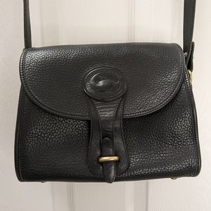 Dooney & Bourke Vintage Crossbody Bag Black Leather Authentic
